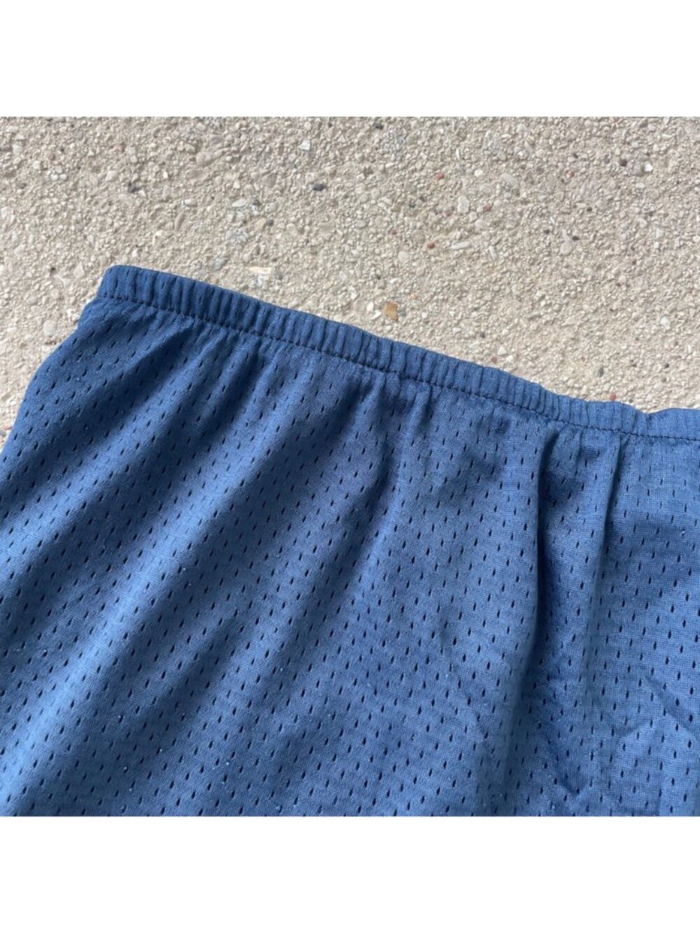 Vintage 90s Nike Jersey Athletic Shorts Navy USA Made Streetwear Men XL 6 inseam - Picture 13 of 13